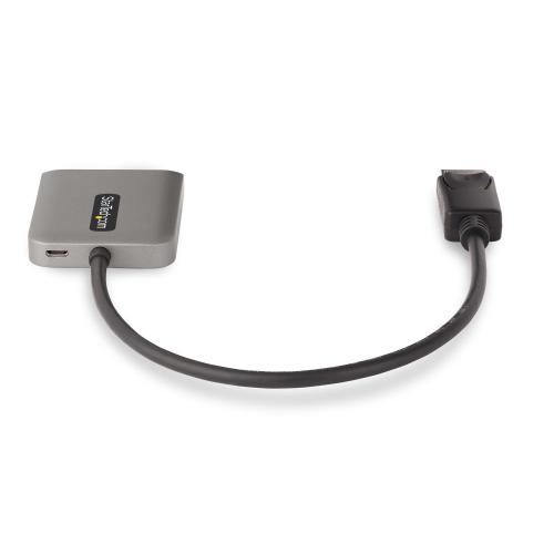 Adaptor Startech MST14DP122DP, DisplayPort + Micro USB-B - 2x DisplayPort, 0.30m, Space Gray