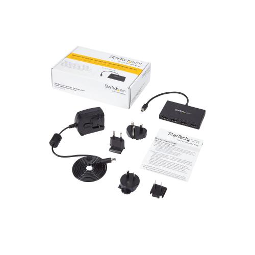 Adaptor Startech MSTMDP124DP, 4x DisplayPort - mini DisplayPort, Black