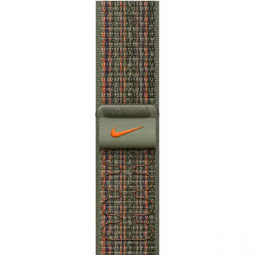 Curea SmartWatch Apple Nike Sport Loop, 45mm, Sequoia-Orange