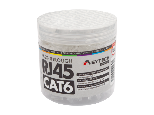 Mufa ASYTECH RJ45-CAT6-EZ-JAR, RJ45, F/UTP, Cat6, 100buc