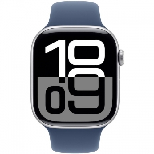 SmartWatch Apple Watch S10 Aluminium, 1.96inch, Curea Silicon M/L, Denim Sport