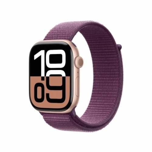 SmartWatch Apple Watch S10 Aluminium, 1.77inch, 4G, Curea Nylon, Plum Sport Loop