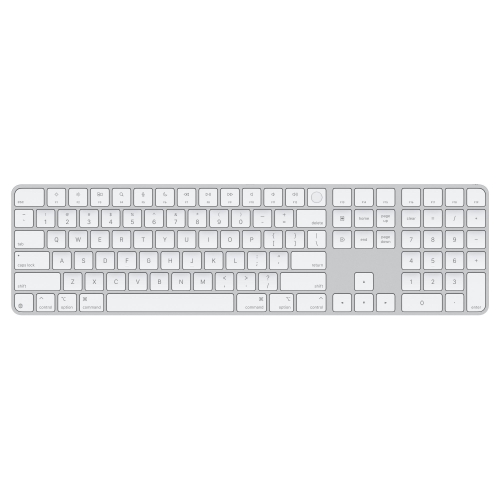 Tastatura Wireless Apple Magic Touch ID and Numeric Keypad (2024), Layout US, Silver-White