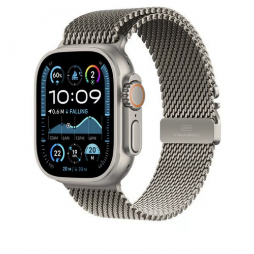 Curea SmartWatch Apple MXKE3ZM/A, 49mm, Natural Titanium Milanese Loop/Large