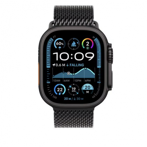 Curea SmartWatch Apple MXKH3ZM/A, 49mm, Black Titanium Milanese Loop/Large