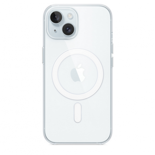 Protectie pentru spate Apple pentru iPhone 15 cu MagSafe, Clear