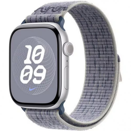 Curea SmartWatch Apple MXU13ZM/A, 46mm, Sport Loop Grey/Blue Nike
