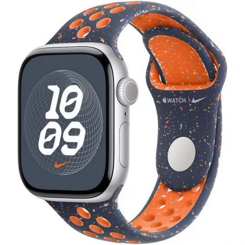 Curea SmartWatch Apple MYL43ZM/A, 46mm, Sport Blue Flame Nike/S-M