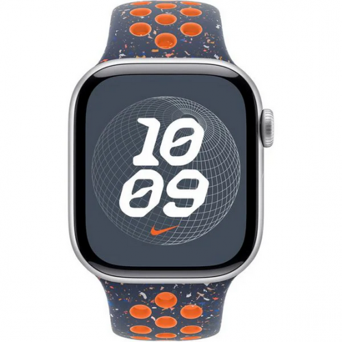 Curea SmartWatch Apple MYL43ZM/A, 46mm, Sport Blue Flame Nike/S-M
