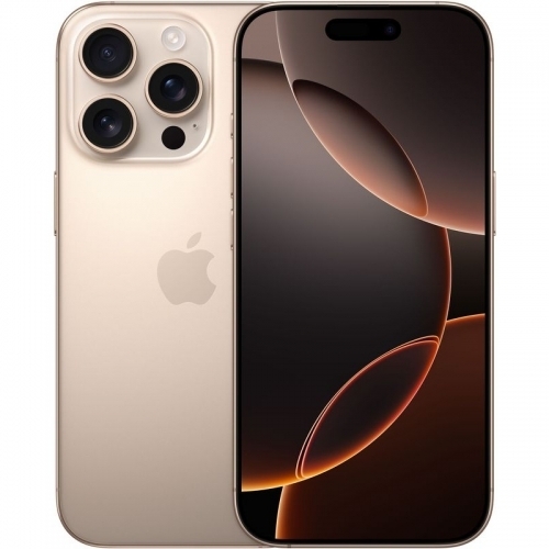 Telefon Mobil Apple iPhone 16 Pro, Dual SIM Hybrid, 256GB, 8GB RAM, 5G, Desert Titanium
