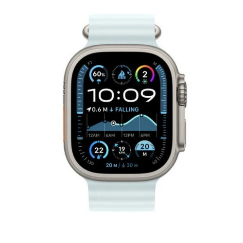 Curea SmartWatch Apple MYP93ZM/A, 49mm, Ice Blue Ocean/Black Titanium Finish
