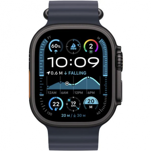 Extensie Curea SmartWatch Apple MYPC3ZM/A, 49mm, Navy Ocean/Black Titanium Finish