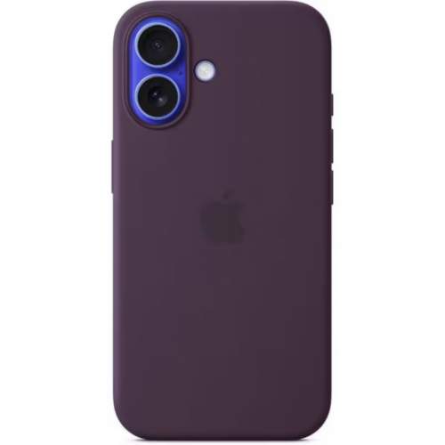 Protectie pentru spate Apple Silicone cu MagSafe pentru iPhone 16, Plum