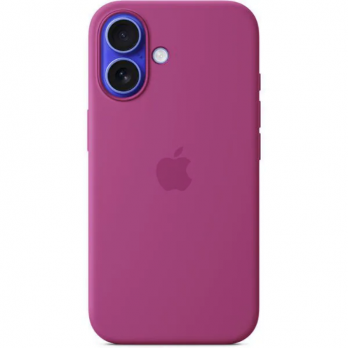 Protectie pentru spate Apple Silicone cu MagSafe pentru iPhone 16, Fuchsia