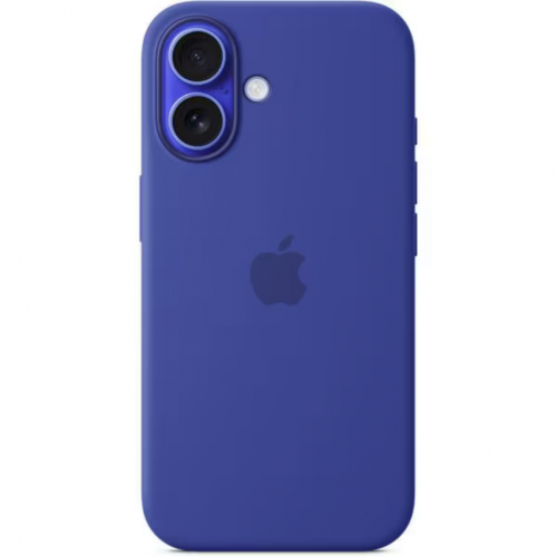 Protectie pentru spate Apple Silicone cu MagSafe pentru iPhone 16, Ultramarine