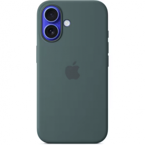 Protectie pentru spate Apple Silicone cu MagSafe pentru iPhone 16, Lake Green