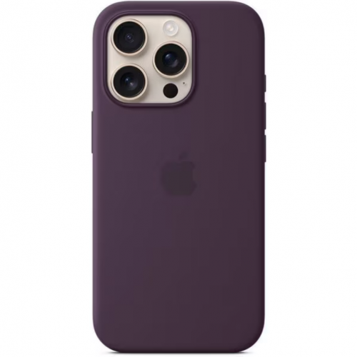 Protectie pentru spate Apple iPhone 16 Pro Silicone Case cu MagSafe, Plum