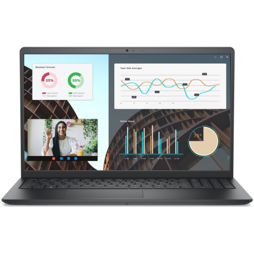 Laptop Dell Vostro 3530, Intel Core i7-1355U, 15.6inch, RAM 16 GB, SSD 512 GB, Intel Iris Xe Graphics, Linux, Carbon Black