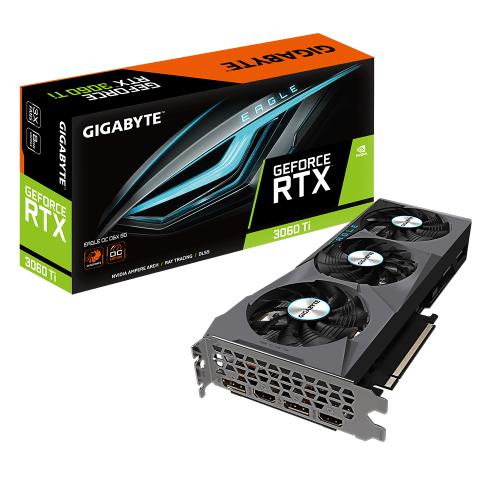Placa video Gigabyte nVidia GeForce RTX 3060 Ti EAGLE OC D6X 8GB, GDDR6X, 256bit