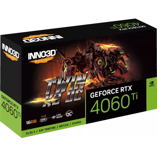 Placa video INNO3D nVidia GeForce RTX 4060 Ti Twin X2 OC 16GB, GDDR6, 128bit
