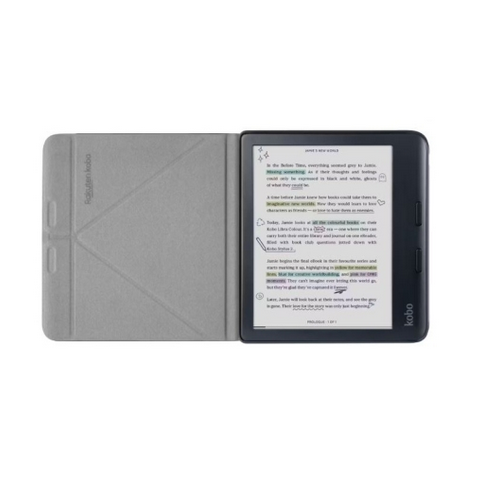Husa Kobo Libra Colour Notebook SleepCover Case, Black