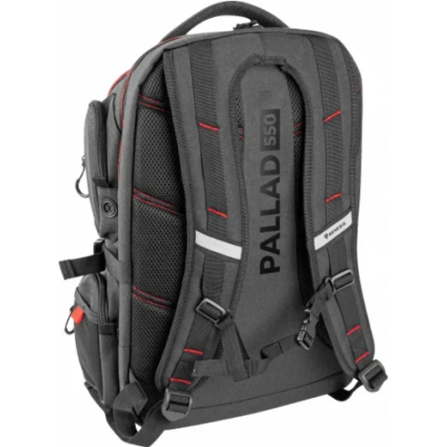 Rucsac Genesis Pallad 550 pentru laptop de 17.3 inch, Grey-Red