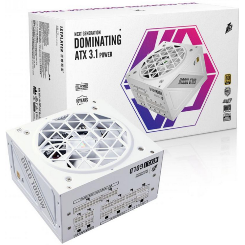 SURSA 1STPLAYER NGDP 1000W GOLD WHITE