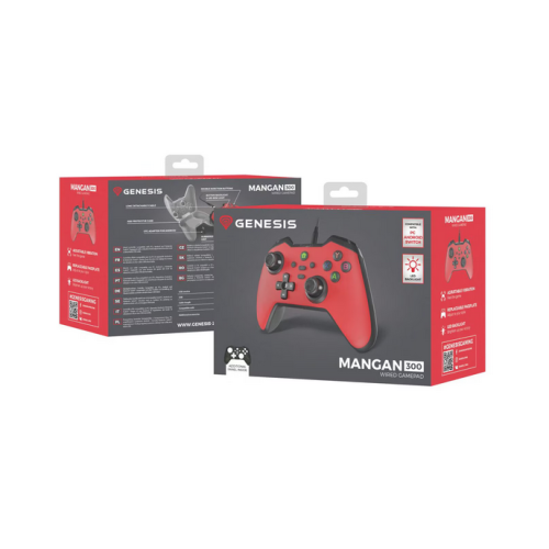 GamePad Genesis Mangan 300, USB-C, Black-Red