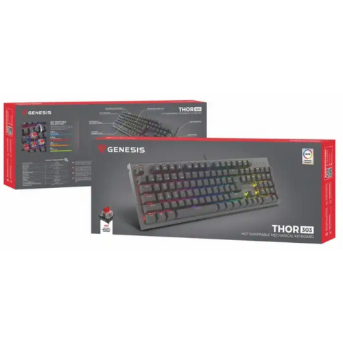 Tastatura Genesis Thor 303 R, USB, Black