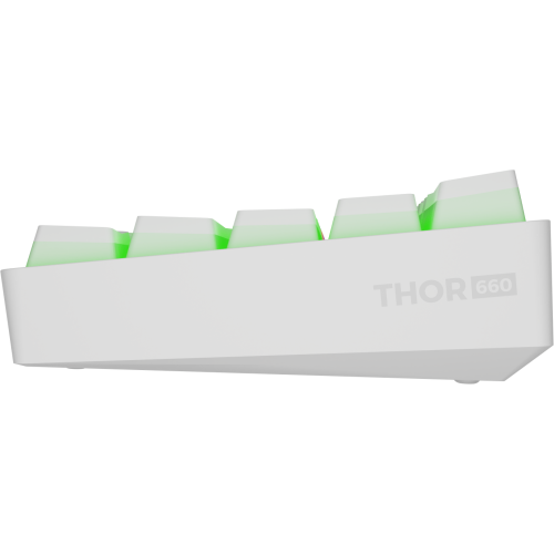Tastatura Genesis Thor 660 G2 Gateron Red Switch, RGB LED, USB/USB Wireless/Bluetooth, White