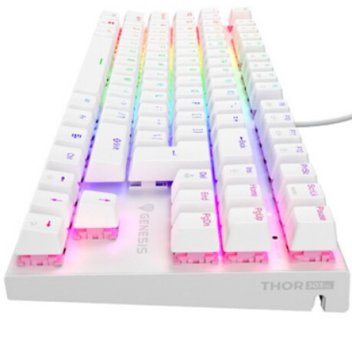 Tastatura Genesis Thor 303 TKL P, RGB LED, USB, White