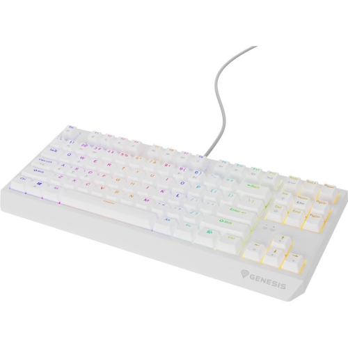 Tastatura Genesis Thor 230 TKL R, RGB LED, USB, White