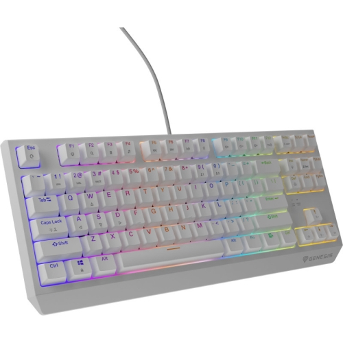 Tastatura Genesis Thor 230 TKL R, RGB LED, USB, White