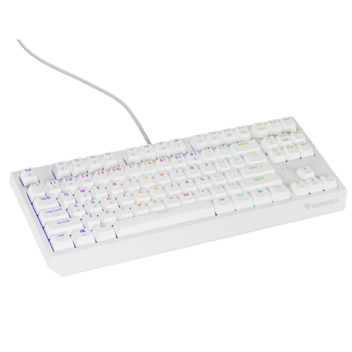 Tastatura Genesis Thor 230 TKL B, RGB LED, USB, White