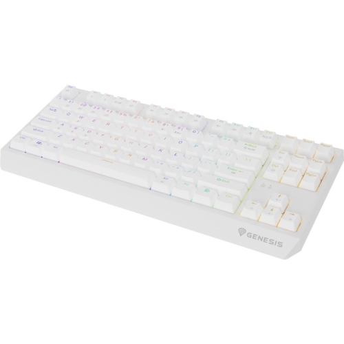 Tastatura Genesis Thor 230 TKL R, RGB LED, USB/USB Wireless/Bluetooth, White
