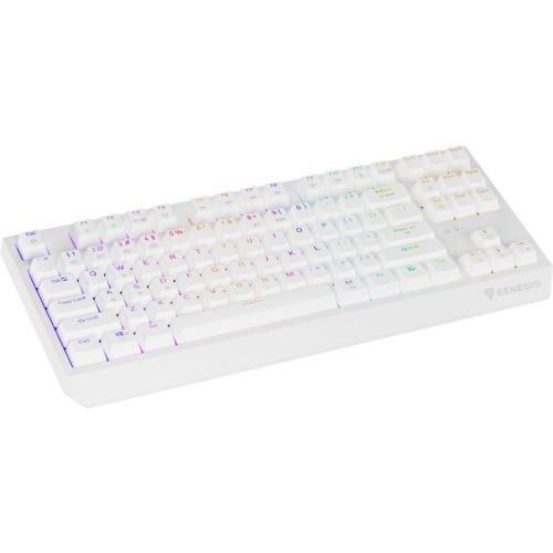 Tastatura Genesis Thor 230 TKL R, RGB LED, USB/USB Wireless/Bluetooth, White