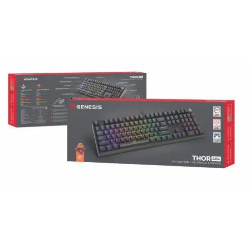 Tastatura Genesis Thor 404 P, RGB LED, USB, Black