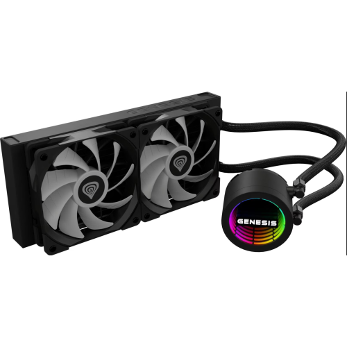 Cooler Procesor Genesis Hydria 240, ARGB LED, 2 x 120 mm, Black