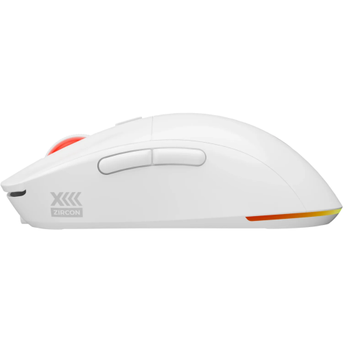 Mouse Optic Genesis Zircon XIII, RGB LED, USB/USB Wireless, White
