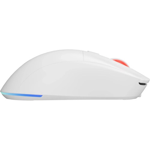Mouse Optic Genesis Zircon XIII, RGB LED, USB/USB Wireless, White