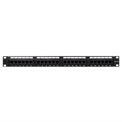 Patch Panel Logilink NP0027, 19inch, 1U, 24 porturi, Cat5e, UTP, Black