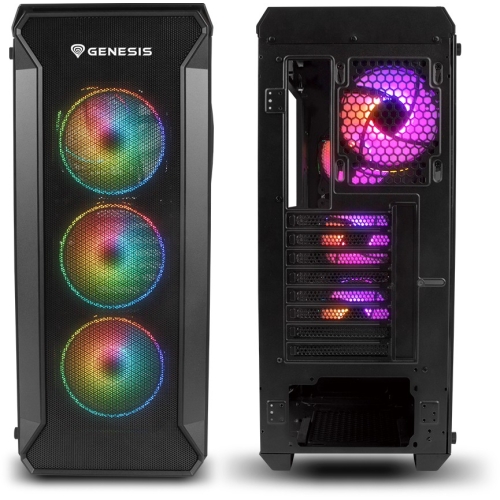 Carcasa Genesis IRID 505 V2 ARGB Black, Fara sursa