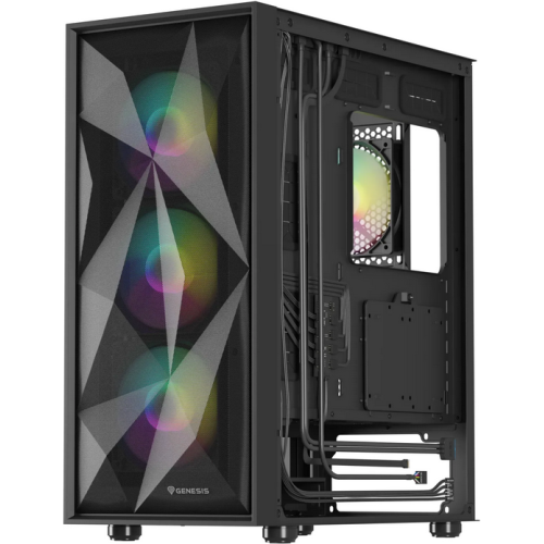 Carcasa Genesis Diaxid 605 ARGB Black, Fara sursa