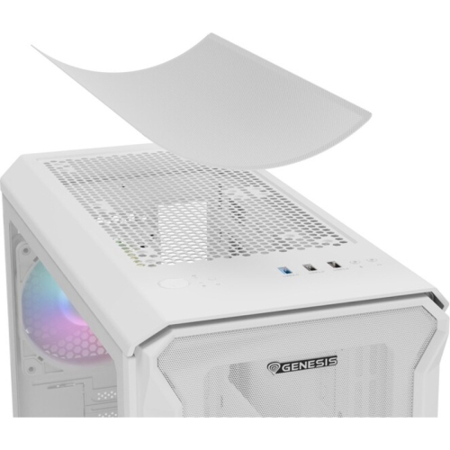 Carcasa Genesis IRID 503 ARGB Lite White, Fara sursa