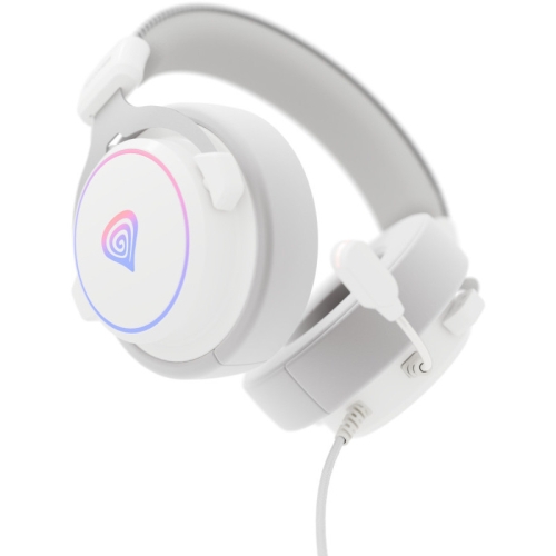 Casti cu microfon Genesis Neon 764, USB, White