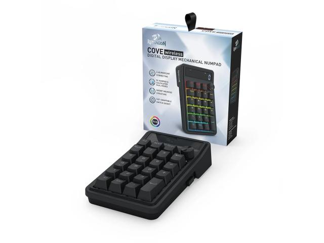 Numpad mecanic Bluetooth cu si fara fir Redragon Cove negru iluminare RGB