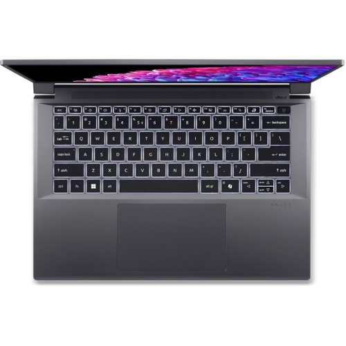 Laptop Acer Swift X SFX14-72G-70TS, Intel Core Ultra 7 155H, 14.5 inch, RAM 16GB, SSD 1TB, nVidia GeForce RTX 4050 6GB, Windows 11, Steel Grey