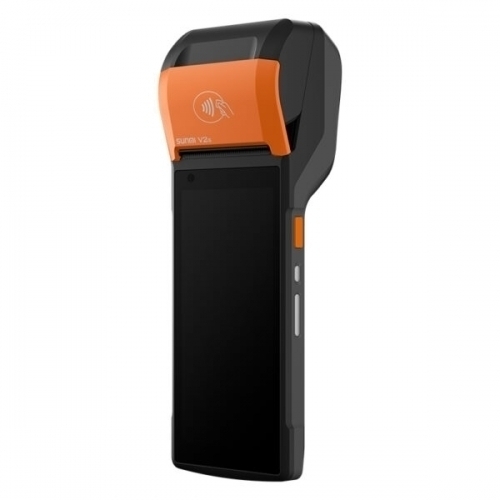 Terminal mobil SUNMI V2s T5940, 5.5inch, BT, Wi-Fi, 4G, Android 12 Go, Black-Orange