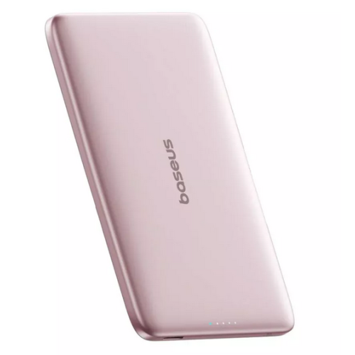 Acumulator extern Baseus PicoGo 5000mAh, 20W, Ultra-Slim, Magsafe, pentru iPhone seria 12-17, Roz