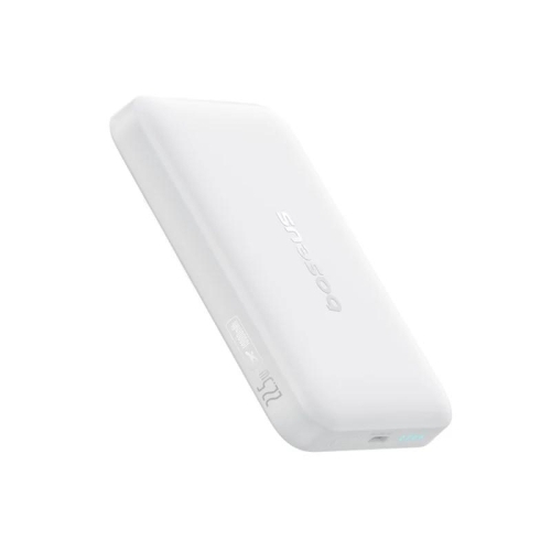 POWER BANK Baseus EnerFill FM11, 10000mAh, 22.5W, prindere magnetica incarcare wireless 15W, 1 x USB Type-C, cablu inclus USB Type-C la USB Type-C 30cm, alb, 
